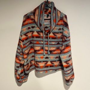 Tribal Print Turtle Neck Sweater